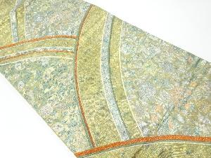 波に花唐草模様織出し袋帯